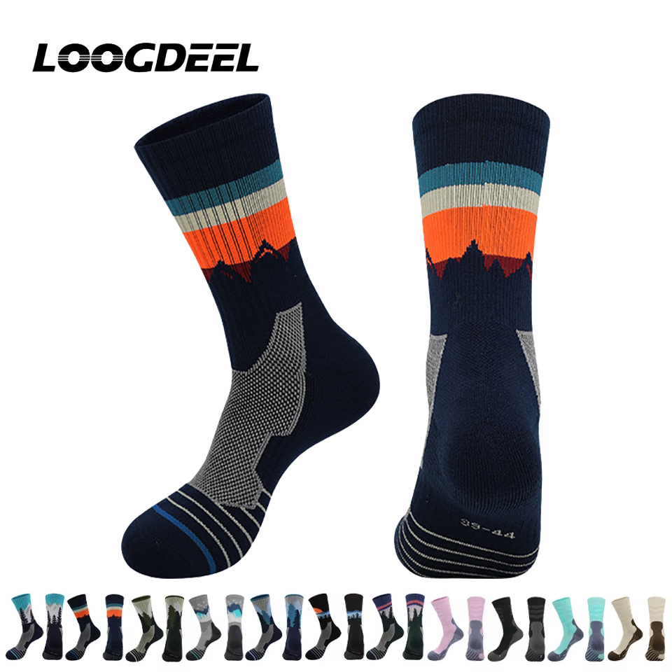 Wool Hiking Sock - Meias de futebol profissionais antibacterianas Loogdeel,