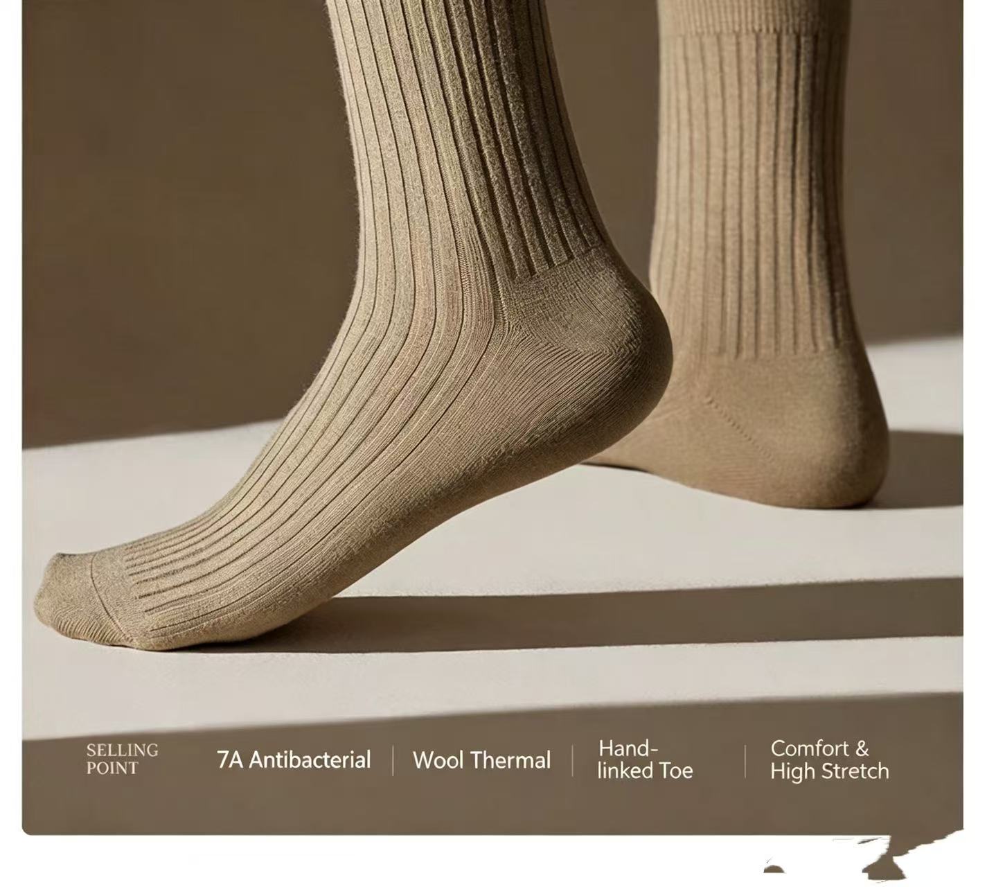 Wool Hiking Sock - Pacote com 4 pares de meias