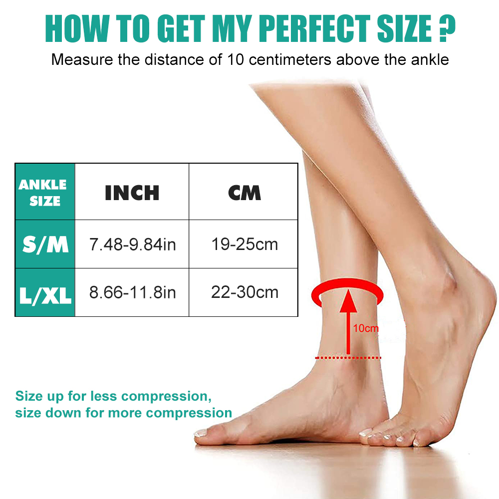 1 Par de Meias de Compressão p - Ankle Brace Sock avaliação e preço