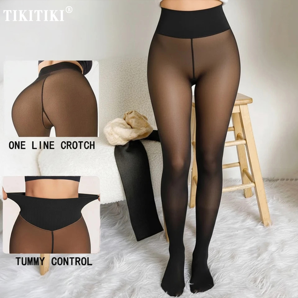 Uma costura velo forrado colla - Tights Pantyhose Sheer avaliação e preço